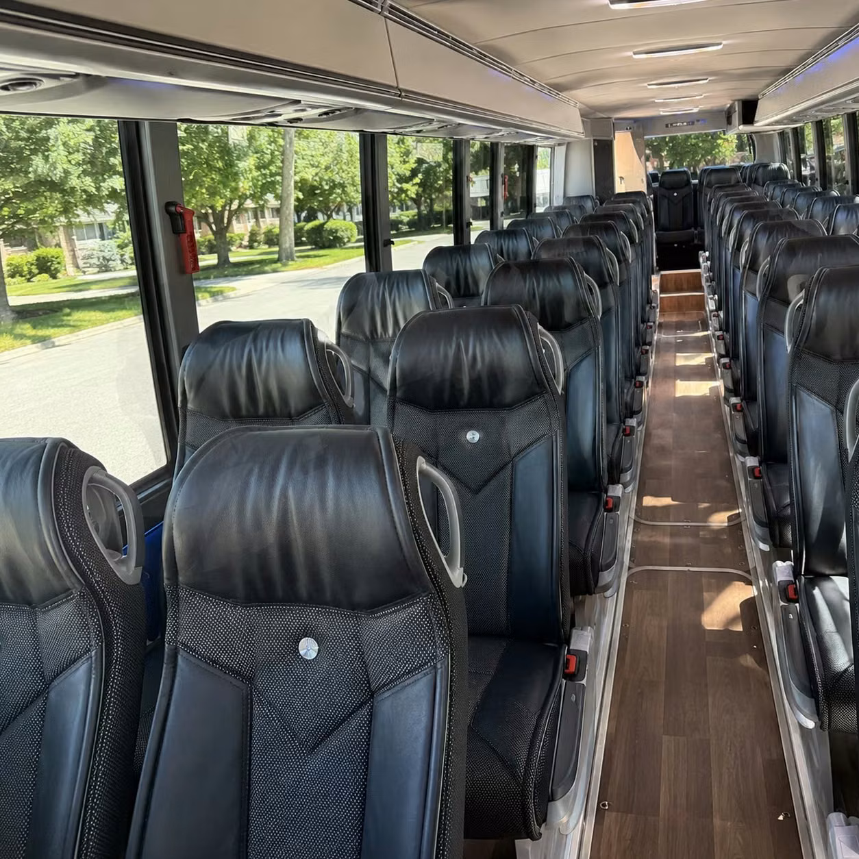 st paul charter bus rental interior